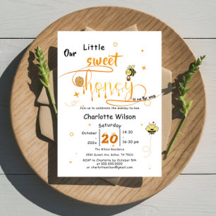 Invitación Nuestra Pequeña Miel Dulce Está En Camino Baby Sho