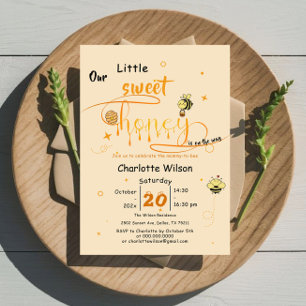 Invitación Nuestra Pequeña Miel Dulce Está En Camino Baby Sho
