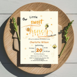 Invitación Nuestra Pequeña Miel Dulce Está En Camino Baby Sho