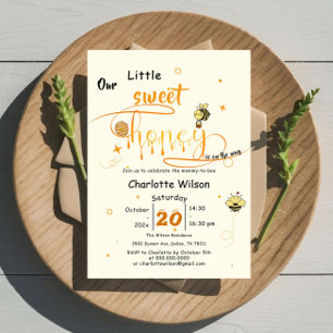 Invitación Nuestra Pequeña Miel Dulce Está En Camino Baby Sho