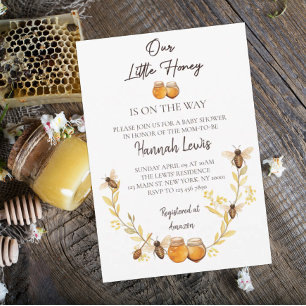 Invitación Nuestra pequeña miel está en camino a Baby Shower