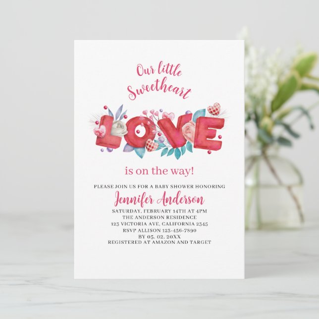 Invitación Nuestra pequeña novia está en camino a la ducha de (Anverso de pie)