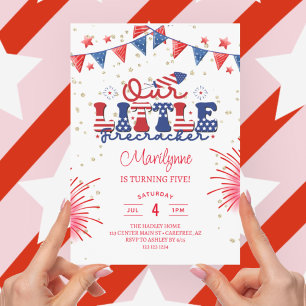 Invitación Nuestra pequeña petarda cumple 5 años