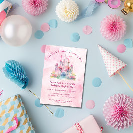 Invitación Nuestra pequeña princesa cumple un cumpleaños