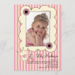 Invitación Nuestra pequeña princesa Photo Birthday Invitation