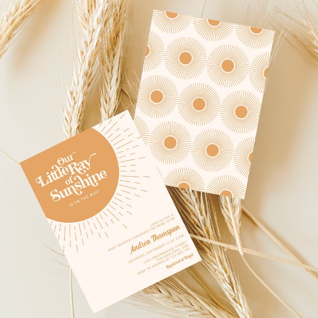 Invitación Nuestra Pequeña Raza de Sol Boho Baby Shower (Subido por el creador)