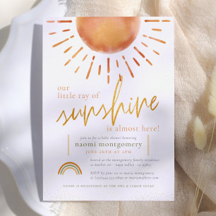 Invitación Nuestra Pequeña Raza de Sol Boho Fiesta de Cumplea