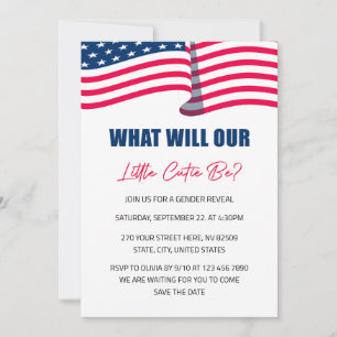 Invitación Nuestra pequeña revelación de género del 4 de juli