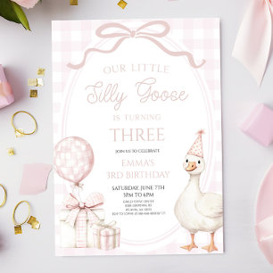 Invitación Nuestra Pequeña Tonta Fiesta de Cumpleaños Rosa de