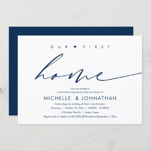 Invitación Nuestra primera casa, la celebración de los fiesta