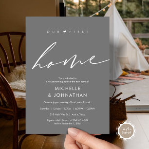 Invitación Nuestra primera casa, la celebración de los fiesta