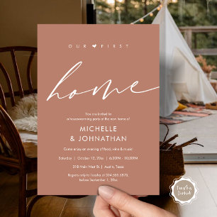 Invitación Nuestra primera casa, la celebración de los fiesta