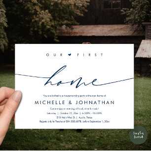 Invitación Nuestra primera casa, la celebración de los fiesta