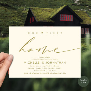 Invitación Nuestra primera casa, la celebración de los fiesta