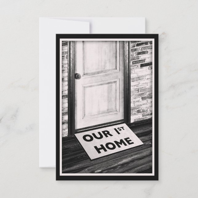 Invitación nuestra primera fotografía de la casa (Anverso)