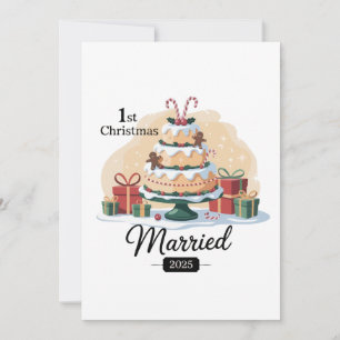 Invitación Nuestra Primera Navidad Casados 2025   Pastel Fest