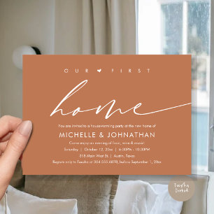 Invitación Nuestra primera nueva casa, la celebración de los 
