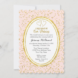 Invitación Nuestra princesa Bokeh Sparkle Purpurina Confetti