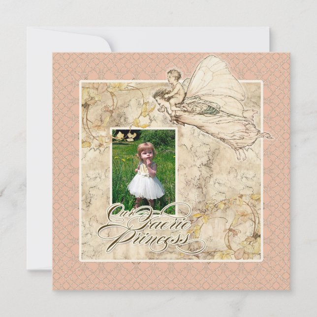 Invitación Nuestra Princesa de Faerie, fiesta de cumpleaños d (Anverso)