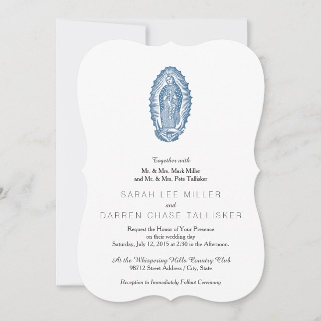Invitación Nuestra Señora de Guadalupe (Anverso)