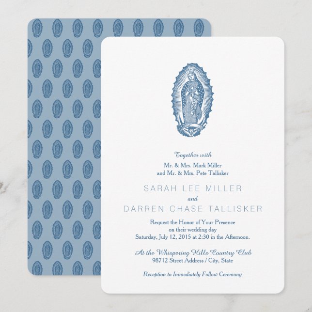Invitación Nuestra Señora de Guadalupe (Anverso / Reverso)