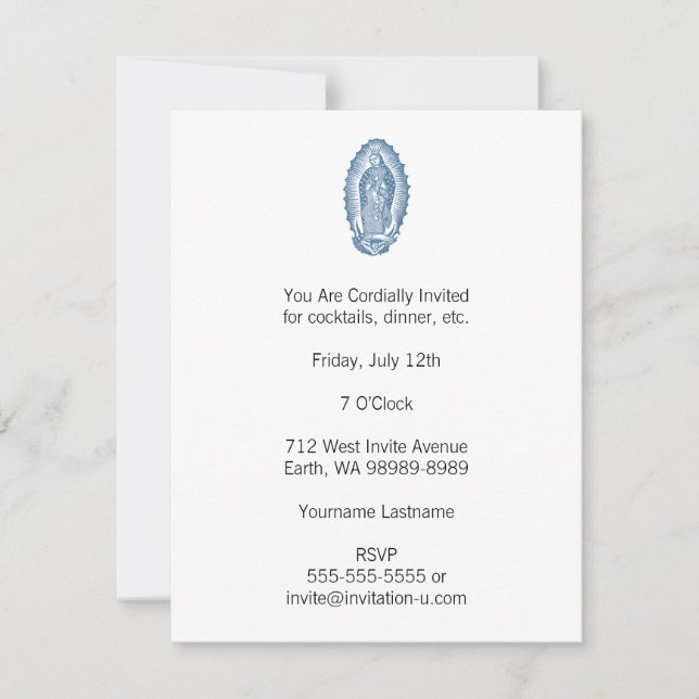 Invitación Nuestra Señora de Guadalupe (Anverso)