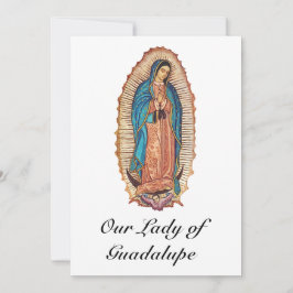 Invitación Nuestra Señora de Guadalupe Tilma Milagrosa Arte F