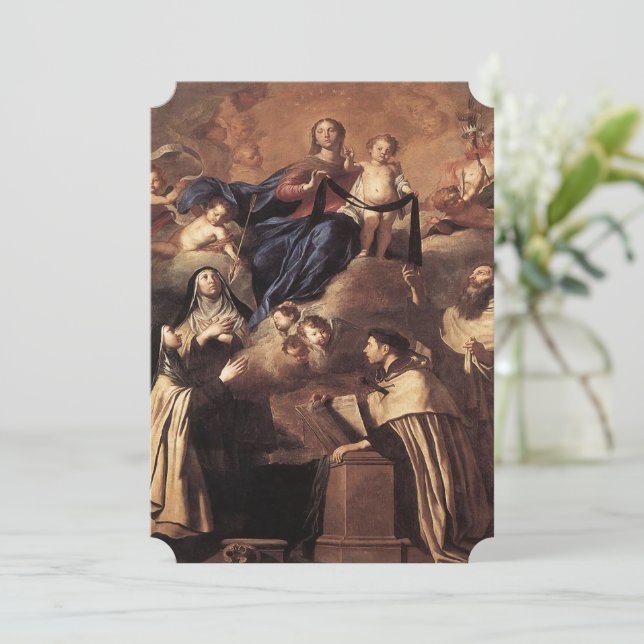 Invitación Nuestra Señora del Monte Carmel 1641 (Anverso de pie)