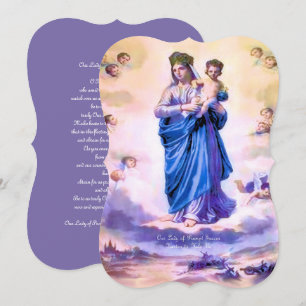 Invitación Nuestra Señora del Socorro Inmediato con Oración