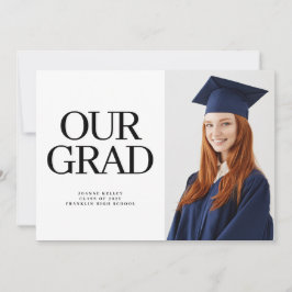 Invitación NUESTRA Tipografía GRAD 2 foto Graduada