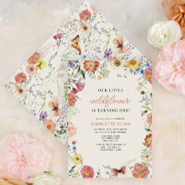 Invitación Nuestras Flores Presionadas De Nuestro Pequeño Flo