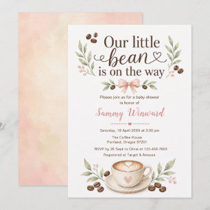 Invitación Nuestro Bebé de Café: Baby Shower
