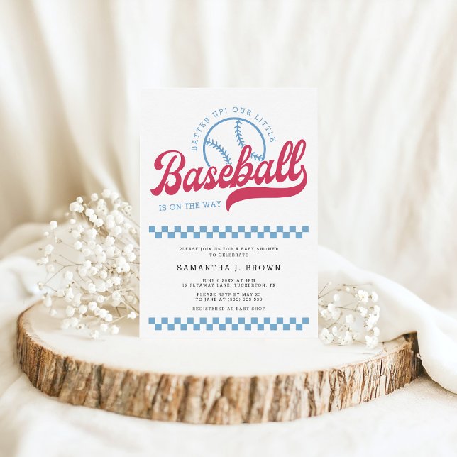 Invitación Nuestro Béisbol En Camino De La Baby Shower (Subido por el creador)