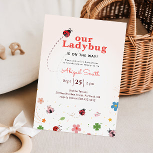 Invitación Nuestro Coccinélido Está En Camino Baby Shower