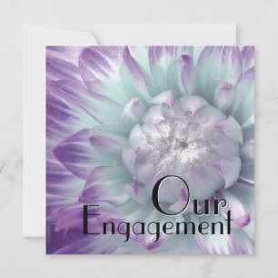 Invitación Nuestro compromiso - Dahlia morada y azul