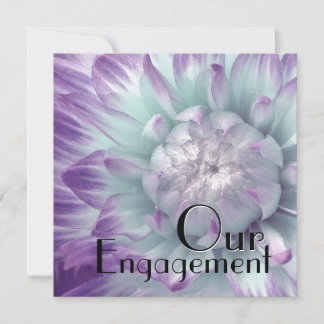 Invitación Nuestro compromiso - Dahlia morada y azul