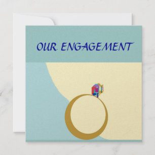 Invitación Nuestro compromiso>Tarjeta personalizado Zazzle