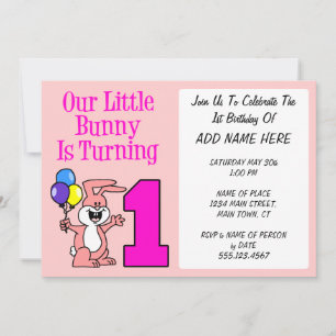 Invitación Nuestro conejito se está volviendo uno
