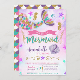 Invitación Nuestro cumpleaños de la sirena