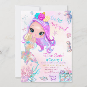 Invitación Nuestro cumpleaños de sirena