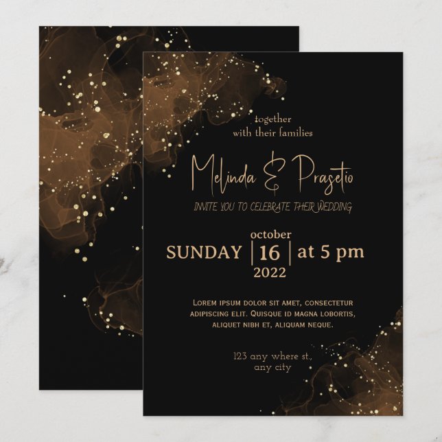 Invitación Nuestro día de bodas se acerca (Anverso / Reverso)