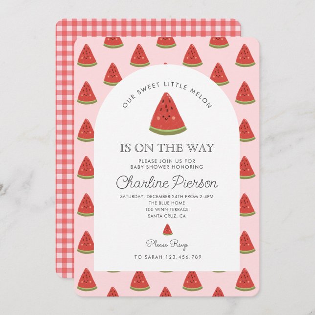 Invitación Nuestro dulce Melón está en camino a Baby Shower (Subido por el creador)