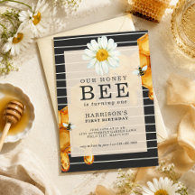 Nuestro Honey Bee Cumple Uno Primera Cumpleaños