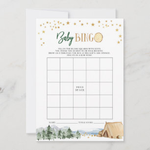 Invitación Nuestro juego de Bingo Baby Shower Adventure más g