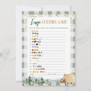 Invitación Nuestro juego de emojis para baby shower de la may