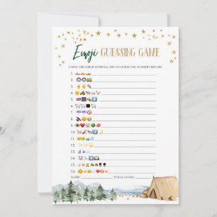 Invitación Nuestro juego de emojis para baby shower de la may