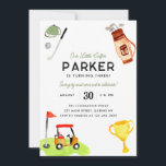 Invitación Nuestro Little Golfer Club Bag Cart Kids Golf Cump<br><div class="desc">Invitación de cumpleaños a nuestros pequeños golfistas Club Bag Cart Kids Golf</div>