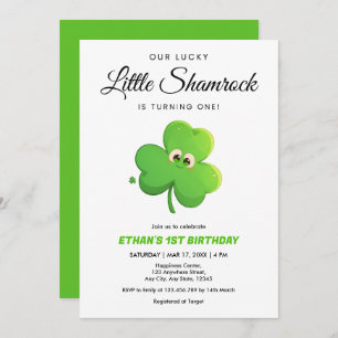 Invitación Nuestro Lucky Little Shamrock 1er cumpleaños