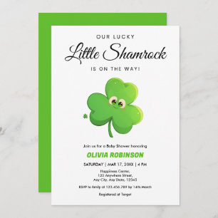Invitación Nuestro Lucky Little Shamrock Baby Shower