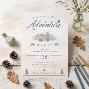 Invitación Nuestro mayor aventura espera Fiesta de Bebé